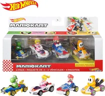 Comprar Set De 4 Carros Hot Wheels Mariokart Con Conductor