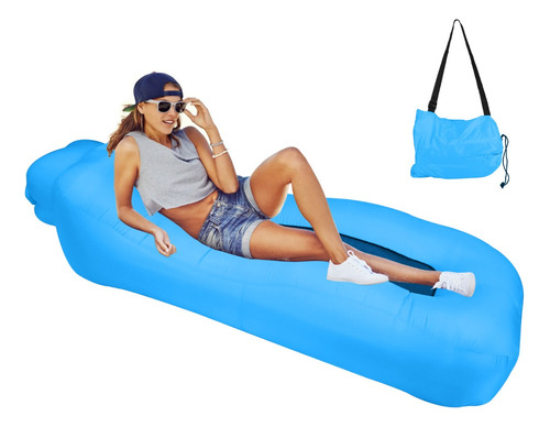 Colchon Inflable Exterior Para Camping Playa Agua Y Tierra