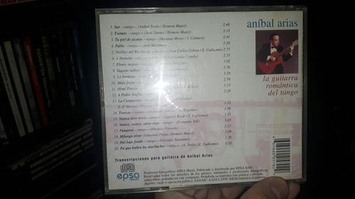 Anibal Arias La Guitarra Romantica Del Tango Cd (Usado)