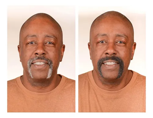 (auburn) Oscurecedor De Barba Y Bigote. No Alergénico. Cepil