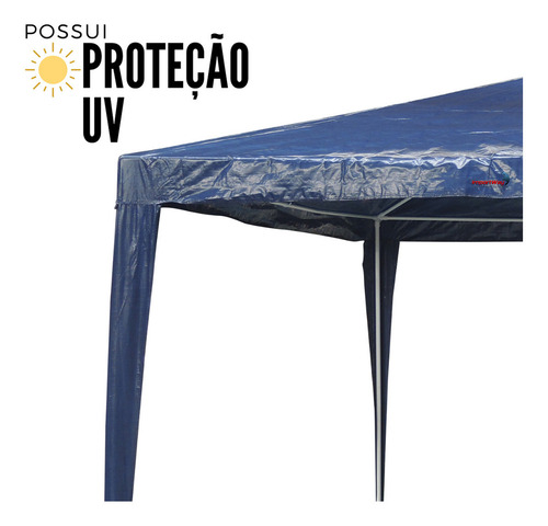 Carpa montable para acampar, playa, piscina, protección UV, color azul