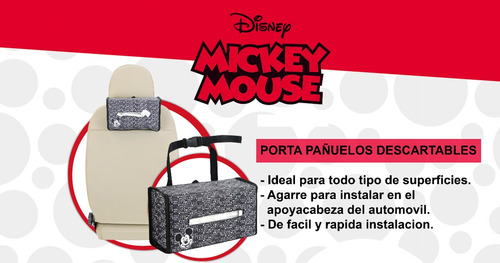 Porta Papel Tissue Pañuelos Servilletas Auto Disney Mickey