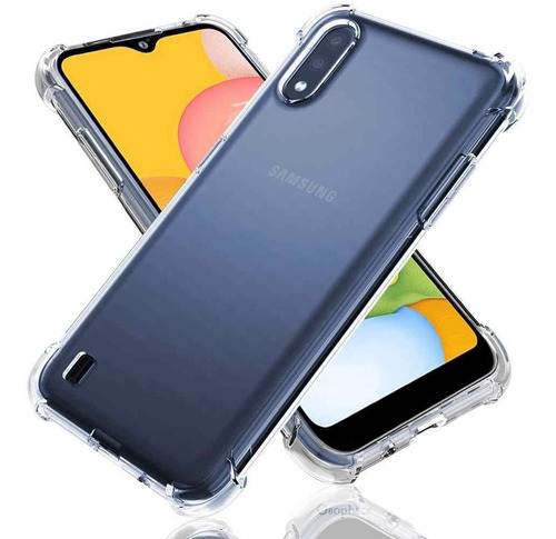 Imagen 2 de 4 de Funda Transparente Reforzada Tpu Para Samsung A01 A51 A71
