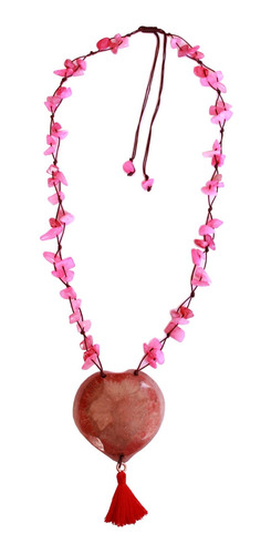 Imagen 3 de 4 de Collar De Corazón Rosa, Aripo.