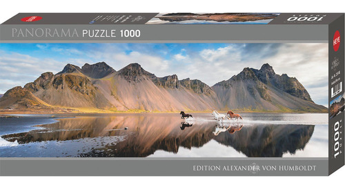 Rompecabezas Panorama Caballos Islandia 1000 Pz Heye Paisaje