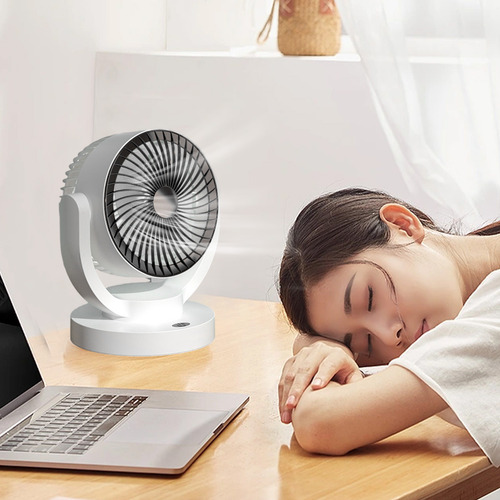 Ventilador De Mesa J, Ventilador De Escritorio Con Pilas Rec