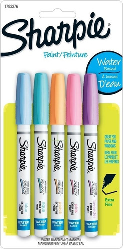 Imagen 3 de 6 de Marcador Pintura Pastel Sharpie Paint X5 Colores