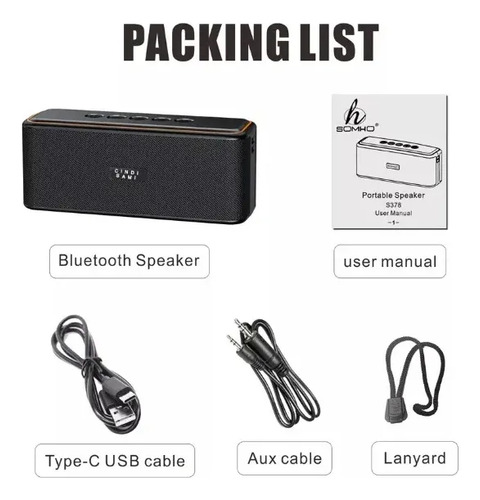 Altavoz Bluetooth Portátil Con Subwoofer Bluetooth 5.1