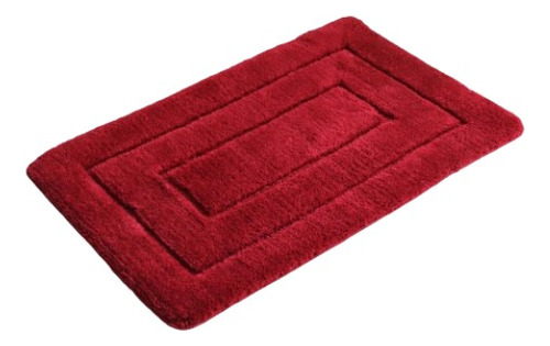 Alfombra De Baño Afelpada Roja 50cm X 80cm