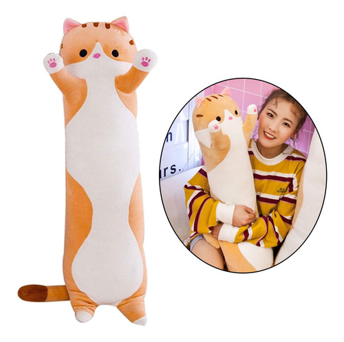 Gato Almohada De Peluche Juguete Lindo Suave Brown 50cm Gato Almohada De Peluche Juguete Lindo Suave Brown 50cm