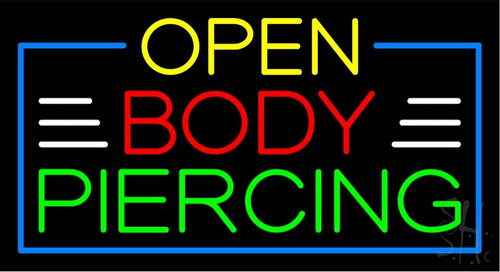 Cartel Led Neon Para Piercings Compatible Con Estudio De Tat