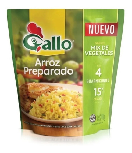 Arroz Preparado Mix Vegetales Gallo Bolsa X 240 G