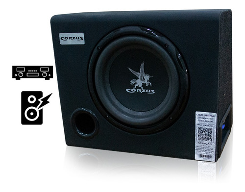 Caixa Amplificada Corzus 200w Subwoofer 8 Pol Som Automotivo