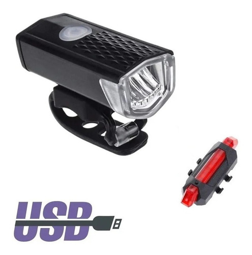 Imagen 9 de 10 de Set Luces Bicicleta Delantera Trasera Recargable Impermeable