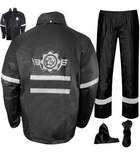 Conjunto Impermeable 4 Piezas En Pvc Calibre 18, Resortado.