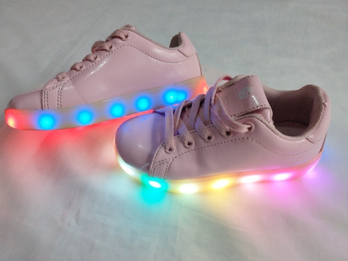 Tenis Con Luces Recargarbles Para Niña Talla 30 Usados.