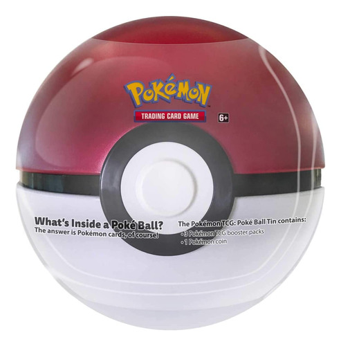 Pokémon Tcg: Poke Ball Tin Red, Paquete De 3 Refuerzos Con 1