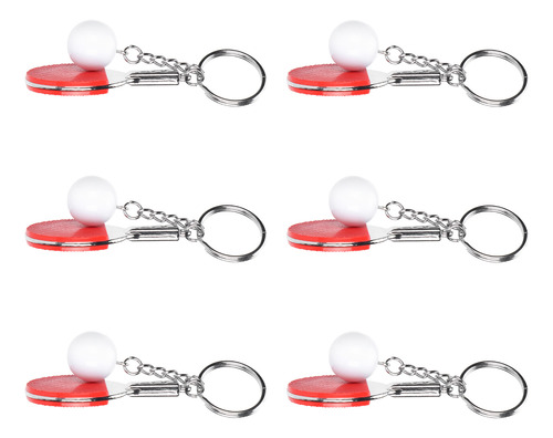 Llavero Para Bolso De Mano, 6 Unidades, Con Forma De Ping-po