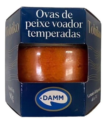 Ovas De Peixe Capelin Voador Temperadas Laranja Damm 90g