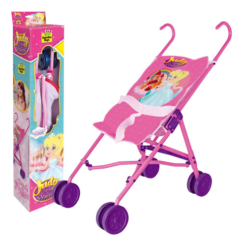 Carrinho De Boneca Para Passeio Princesa Judy Baby Infantil