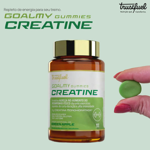 Goalmy Gummies Creatina Monohidratada Em Gomas Trust Fuel Maçã Verde