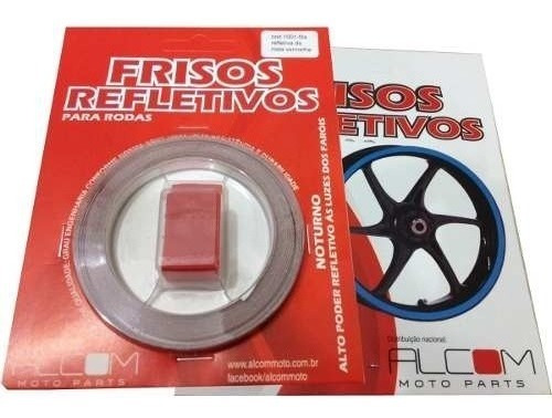 Friso De Roda Refletivo 6mm Aplicador Adesivo Vermelho 1001