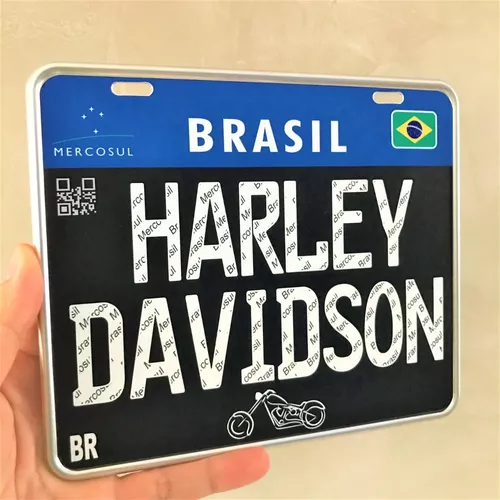 Placa Decorativa Moto Mercosul Grau 244 Personalizada