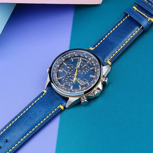 Correa de reloj Seiko Canvas 22 mm azul para SNZG11 / 7S36-03J0 - Watch  Plaza