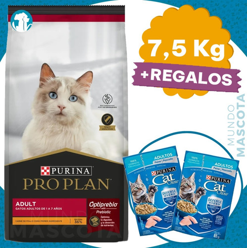 Alimento Pro Plan Cat Gato Adulto 7,5 Kg + Regalo + Envío