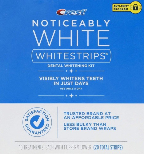 Tiras Blanqueadoras Noticeably White De Crest, 10 Tratamient