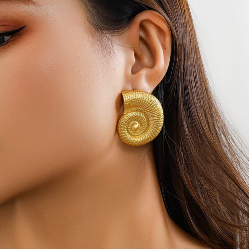 Pendientes Tipo Piercing Estilo Punk Big Conch Para Mujer, V