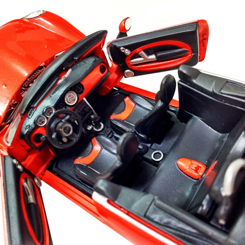 Auto Mini Cooper Cabrio Abre Puertas A Escala 1/24 Romemut