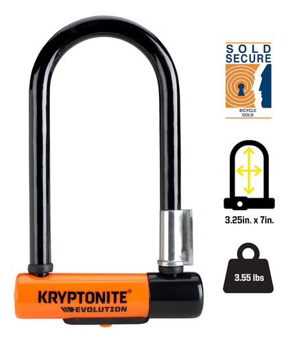 Kryptonite Evolution 11-14mm U-lock Con Soporte Flexframe...