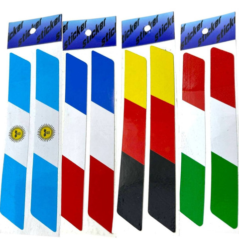 Calco Sticker Pais Bandera Adhesiva Auto Tuning Kit X2 Argentina