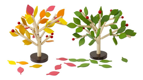 Juguete Montessori Arbol Para Niños Y Niñas Rompecabezas Color Amarillo