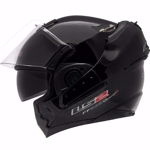 Capacete Ls2 Ff393 Convert Preto Black - Frete Grátis