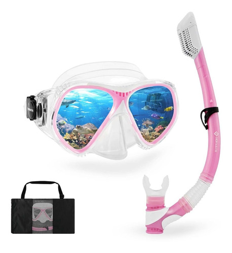 Horvath Juego Esnorquel Lente Buceo Hd Vidrio Templado S