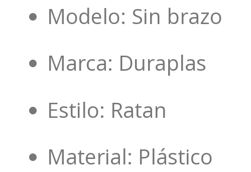 Silla Sin Brazos Malla