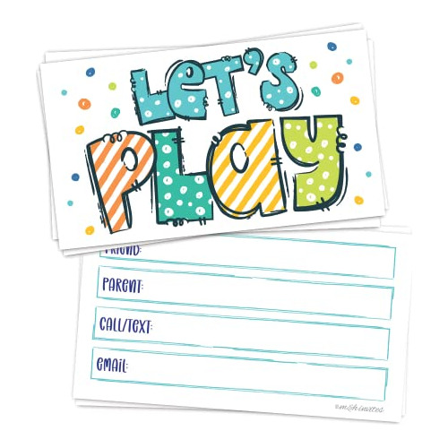 50 Tarjetas Play Date Para Niños, Juguemos A Keep Touch