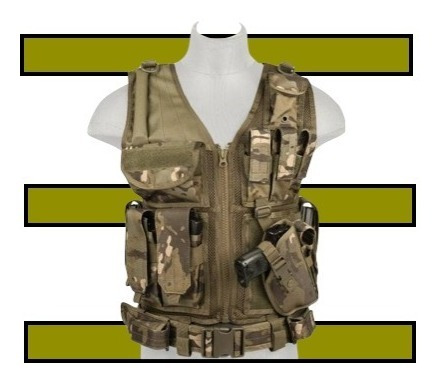 Chaleco Porta Pistola Lancer Tactical Airsoft Generation 2 Xtreme C