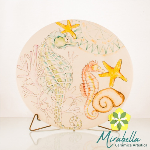Plato Playo Mirabella- Colección Corallina. Hipocampos