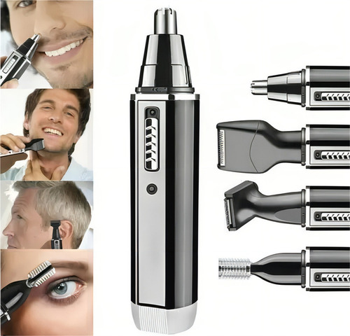 4 En 1 Afeitadora Rasuradora Barba Eléctrica Recargable Kit