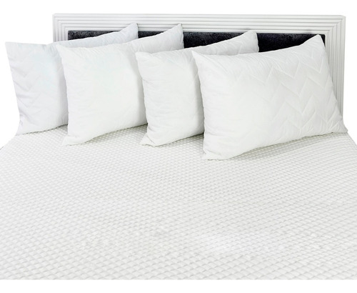 Almohada Hotelera 70x50cm Set X 4 Hogareto Blanco