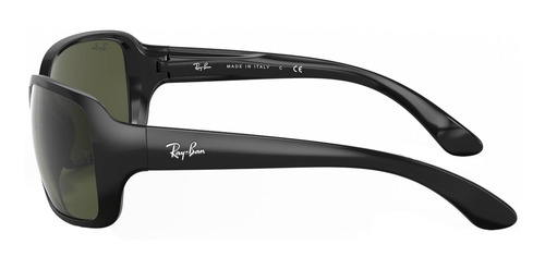 Imagen 2 de 2 de Anteojos de sol Ray-Ban RB4068 Standard con marco de nailon color gloss black, lente green de cristal clásica, varilla gloss black de nailon