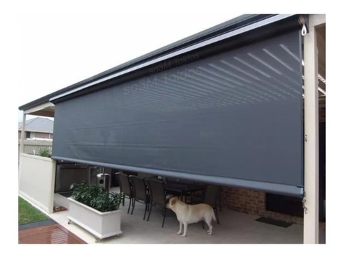 Imagem 2 de 8 de 1 Toldo Cortina Tela Solar 330 Largura X 330 Altura So3m