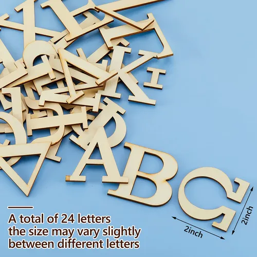 24 Letras Griegas De Madera De Una Sola Capa, Alfabetos Gri.