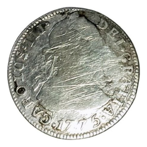 Moneda Imperio Español Plata 2 Reales 1775 Potosi F+