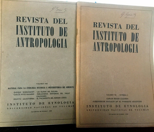 2revista Del Instituto De Antropología U Nac. De Tucuman.