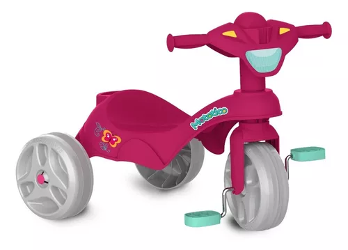 Triciclo Infantil Bandeirante Mototico - Com Empurrador Rosa