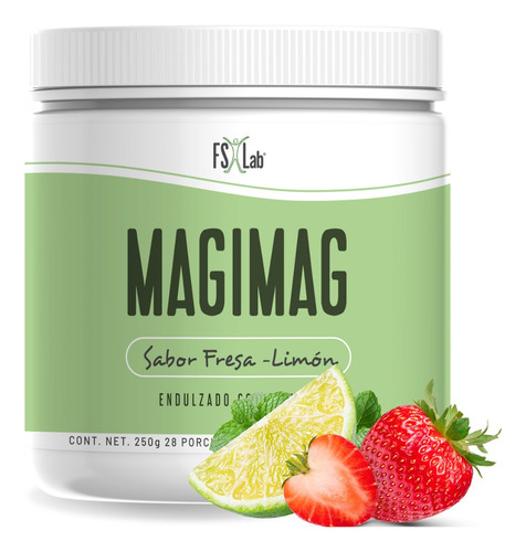 Imagen del producto Magimag Citrato De Magnesio En Polvo Naturalslim Sabor Fresa/Limon